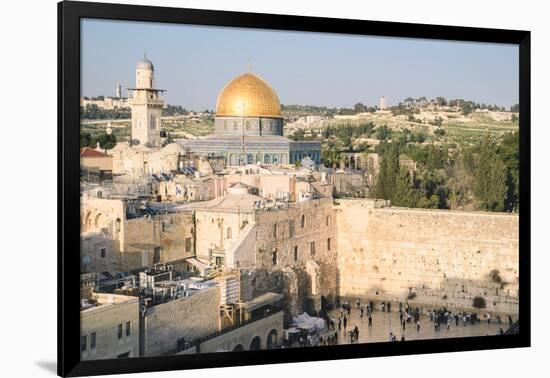 Temple Mount, Dome of the Rock, Redeemer Church and Old City in Jerusalem, Israel, Middle East-Alexandre Rotenberg-Framed Photographic Print