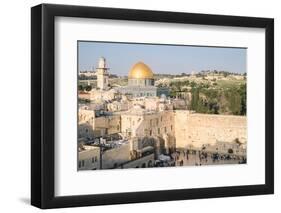 Temple Mount, Dome of the Rock, Redeemer Church and Old City in Jerusalem, Israel, Middle East-Alexandre Rotenberg-Framed Photographic Print