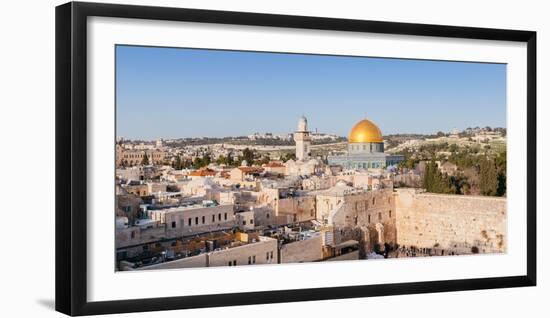 Temple Mount, Dome of the Rock, Redeemer Church and Old City, Jerusalem, Israel, Middle East-Alexandre Rotenberg-Framed Photographic Print