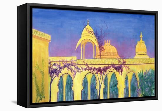 Temple Near Maoras-Hazel Bullock-Framed Stretched Canvas