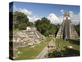 Temple No. 1 (Jaguar Temple) With North Acropolis on the Left, Tikal, Guatemala-null-Stretched Canvas