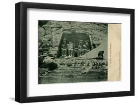 Temple of Abu Simbel with Statues of Rameses II, Egypt-null-Framed Photographic Print