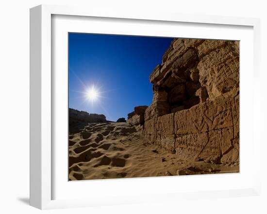 Temple of Alexander the Great, near El Bawati, Bahariya Museum, Valley of the Golden Mummies, Egypt-Kenneth Garrett-Framed Photographic Print