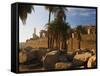 Temple of Amun at Karnak, Thebes, UNESCO World Heritage Site, Egypt, North Africa, Africa-Schlenker Jochen-Framed Stretched Canvas