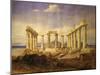 Temple of Aphaia, Aegina, Built C. 500 Bc, Watercolour, C.1805-Edward Dodwell-Mounted Giclee Print