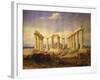 Temple of Aphaia, Aegina, Built C. 500 Bc, Watercolour, C.1805-Edward Dodwell-Framed Giclee Print