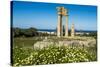 Temple of Apollo at the Acropolis, Rhodes, Dodecanese, Greek Islands, Greece, Europe-Michael Runkel-Stretched Canvas