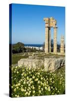 Temple of Apollo at the Acropolis, Rhodes, Dodecanese, Greek Islands, Greece, Europe-Michael Runkel-Stretched Canvas