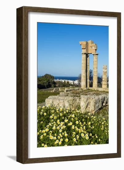 Temple of Apollo at the Acropolis, Rhodes, Dodecanese, Greek Islands, Greece, Europe-Michael Runkel-Framed Photographic Print