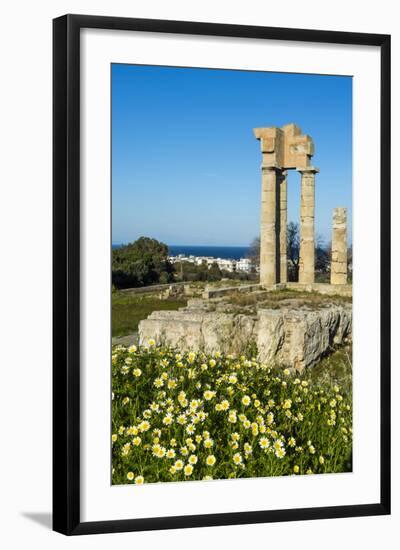 Temple of Apollo at the Acropolis, Rhodes, Dodecanese, Greek Islands, Greece, Europe-Michael Runkel-Framed Photographic Print