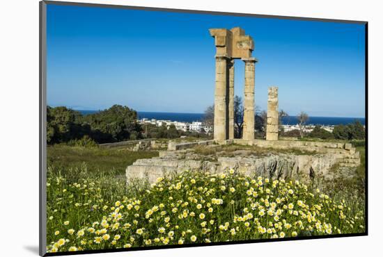 Temple of Apollo at the Acropolis, Rhodes, Dodecanese, Greek Islands, Greece, Europe-Michael Runkel-Mounted Photographic Print