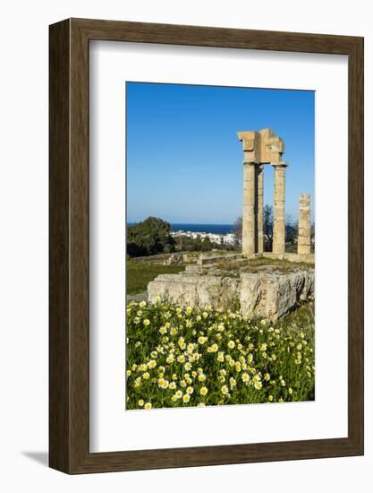 Temple of Apollo at the Acropolis, Rhodes, Dodecanese, Greek Islands, Greece, Europe-Michael Runkel-Framed Photographic Print