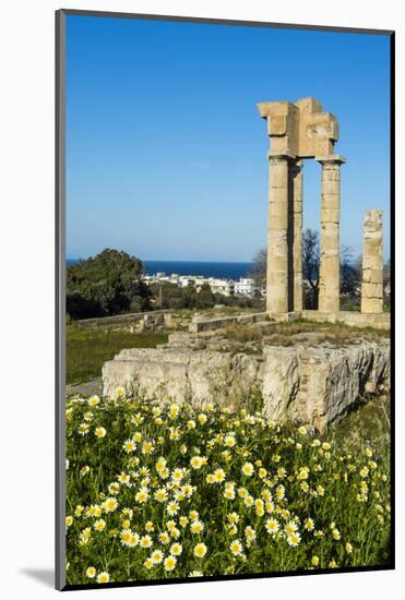 Temple of Apollo at the Acropolis, Rhodes, Dodecanese, Greek Islands, Greece, Europe-Michael Runkel-Mounted Photographic Print