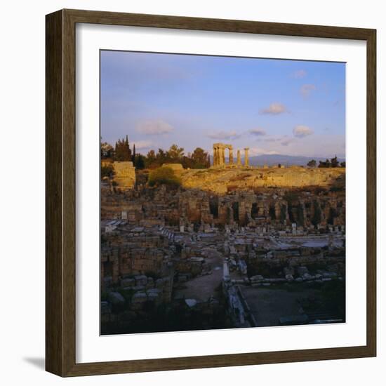 Temple of Apollo, Corinth, Greece, Europe-Tony Gervis-Framed Photographic Print