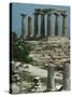 Temple of Apollo, Corinth, Greece-Christina Gascoigne-Stretched Canvas