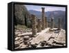 Temple of Apollo, Delphi, Unesco World Heritage Site, Greece-Ken Gillham-Framed Stretched Canvas