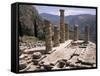 Temple of Apollo, Delphi, Unesco World Heritage Site, Greece-Ken Gillham-Framed Stretched Canvas