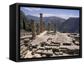 Temple of Apollo, Delphi, Unesco World Heritage Site, Greece-Ken Gillham-Framed Stretched Canvas