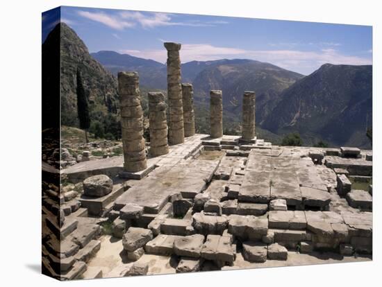 Temple of Apollo, Delphi, Unesco World Heritage Site, Greece-Ken Gillham-Stretched Canvas