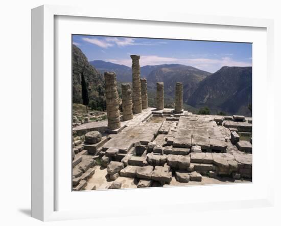 Temple of Apollo, Delphi, Unesco World Heritage Site, Greece-Ken Gillham-Framed Photographic Print