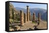 Temple of Apollo, Delphi, UNESCO World Heritage Site, Peloponnese, Greece, Europe-Eleanor Scriven-Framed Stretched Canvas