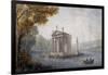 Temple of Asclepius in Pond at Villa Borghese in Rome-null-Framed Giclee Print