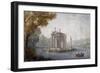 Temple of Asclepius in Pond at Villa Borghese in Rome-null-Framed Giclee Print