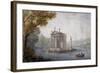 Temple of Asclepius in Pond at Villa Borghese in Rome-null-Framed Giclee Print