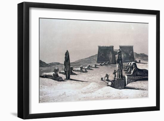 Temple of Asseboua, Nubia, Egypt, 19th Century-Hector Horeau-Framed Giclee Print