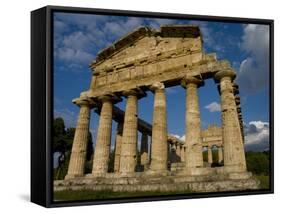 Temple of Athena, Paestum, UNESCO World Heritage Site, Campania, Italy, Europe-Charles Bowman-Framed Stretched Canvas