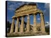 Temple of Athena, Paestum, UNESCO World Heritage Site, Campania, Italy, Europe-Charles Bowman-Stretched Canvas