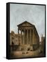 Temple of Augustus in Nimes, 1783-Hubert Robert-Framed Stretched Canvas