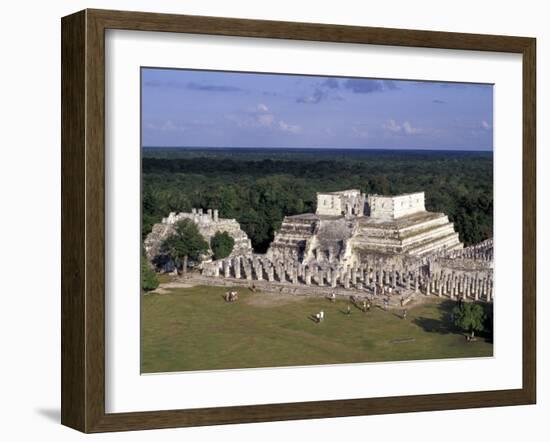 Temple of Columns, Chichen Itza Ruins, Maya Civilization, Yucatan, Mexico-Michele Molinari-Framed Premium Photographic Print