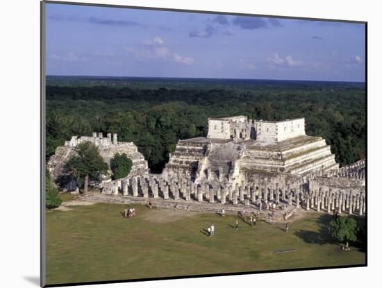 Temple of Columns, Chichen Itza Ruins, Maya Civilization, Yucatan, Mexico-Michele Molinari-Mounted Premium Photographic Print