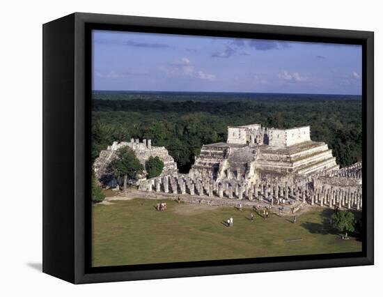 Temple of Columns, Chichen Itza Ruins, Maya Civilization, Yucatan, Mexico-Michele Molinari-Framed Stretched Canvas