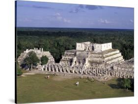 Temple of Columns, Chichen Itza Ruins, Maya Civilization, Yucatan, Mexico-Michele Molinari-Stretched Canvas