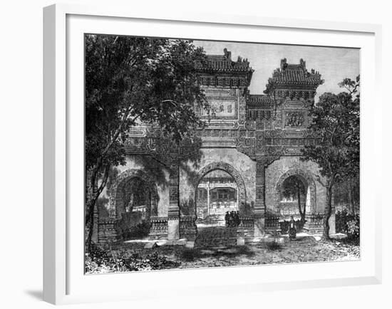 Temple of Confucius, Peking, China, 19th Century-Therond-Framed Giclee Print