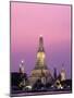 Temple of Dawn and Chao Phraya River, Night View, Bangkok, Thailand-Steve Vidler-Mounted Photographic Print