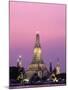 Temple of Dawn and Chao Phraya River, Night View, Bangkok, Thailand-Steve Vidler-Mounted Photographic Print