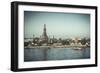 Temple of Dawn (Wat Arun) and Bangkok, Thailand-Jon Arnold-Framed Photographic Print