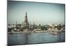 Temple of Dawn (Wat Arun) and Bangkok, Thailand-Jon Arnold-Mounted Photographic Print