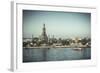 Temple of Dawn (Wat Arun) and Bangkok, Thailand-Jon Arnold-Framed Photographic Print