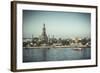 Temple of Dawn (Wat Arun) and Bangkok, Thailand-Jon Arnold-Framed Photographic Print