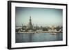 Temple of Dawn (Wat Arun) and Bangkok, Thailand-Jon Arnold-Framed Photographic Print