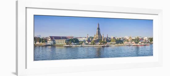 Temple of Dawn (Wat Arun) and Bangkok, Thailand-Jon Arnold-Framed Photographic Print