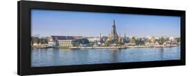 Temple of Dawn (Wat Arun) and Bangkok, Thailand-Jon Arnold-Framed Photographic Print