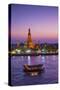 Temple of Dawn (Wat Arun) and Bangkok, Thailand-Jon Arnold-Stretched Canvas