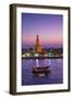 Temple of Dawn (Wat Arun) and Bangkok, Thailand-Jon Arnold-Framed Premium Photographic Print