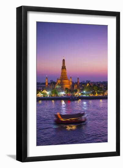 Temple of Dawn (Wat Arun) and Bangkok, Thailand-Jon Arnold-Framed Photographic Print