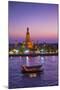 Temple of Dawn (Wat Arun) and Bangkok, Thailand-Jon Arnold-Mounted Photographic Print